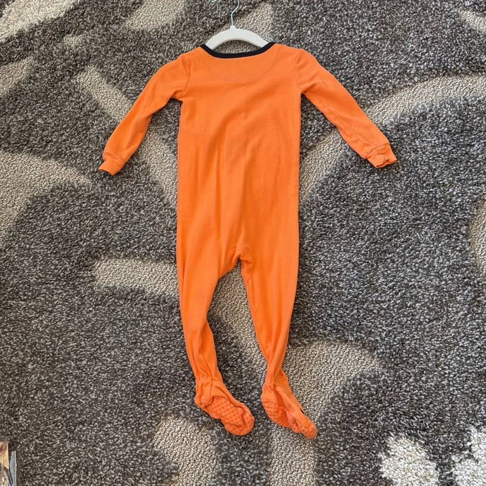 The Childrens Place Baby Boy Fall Football Halloween Footed Pajamas Lot 2 Pack